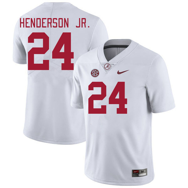 #24 Emmanuel Henderson Jr. Alabama Crimson Tide Jerseys Football Stitched-White